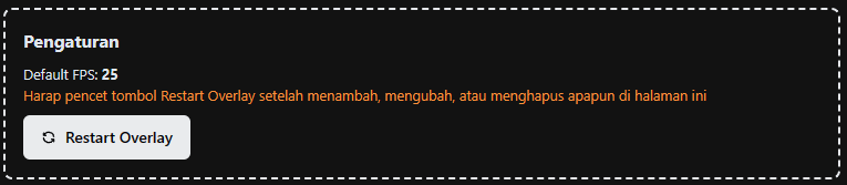 Tombol Restart Overlay di menu Karakter